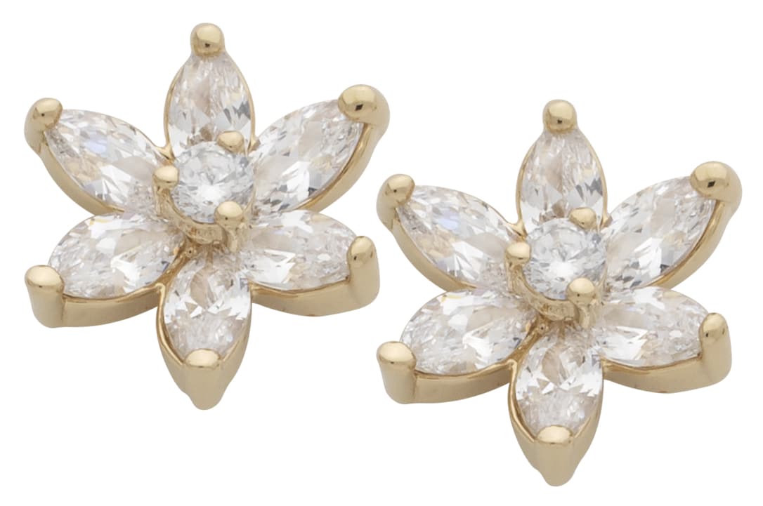 CZE-046 | CZ Flower Earrings