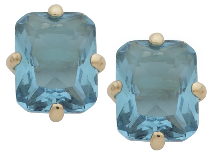 CZE-051 | CZ Aquamarine Earrings