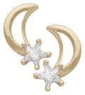 CZE-052 | CZ Star & Moon Earrings
