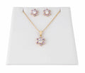 Set 23 – CZ Pink Flower Set