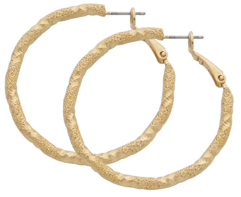 HE-012 | Hoop Earrings Medium Textured