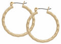 HE-096 | Hoop Earrings Diamond Cut Medium