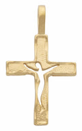 R-015 | Cross with Christ Cutout Silhouette Charm