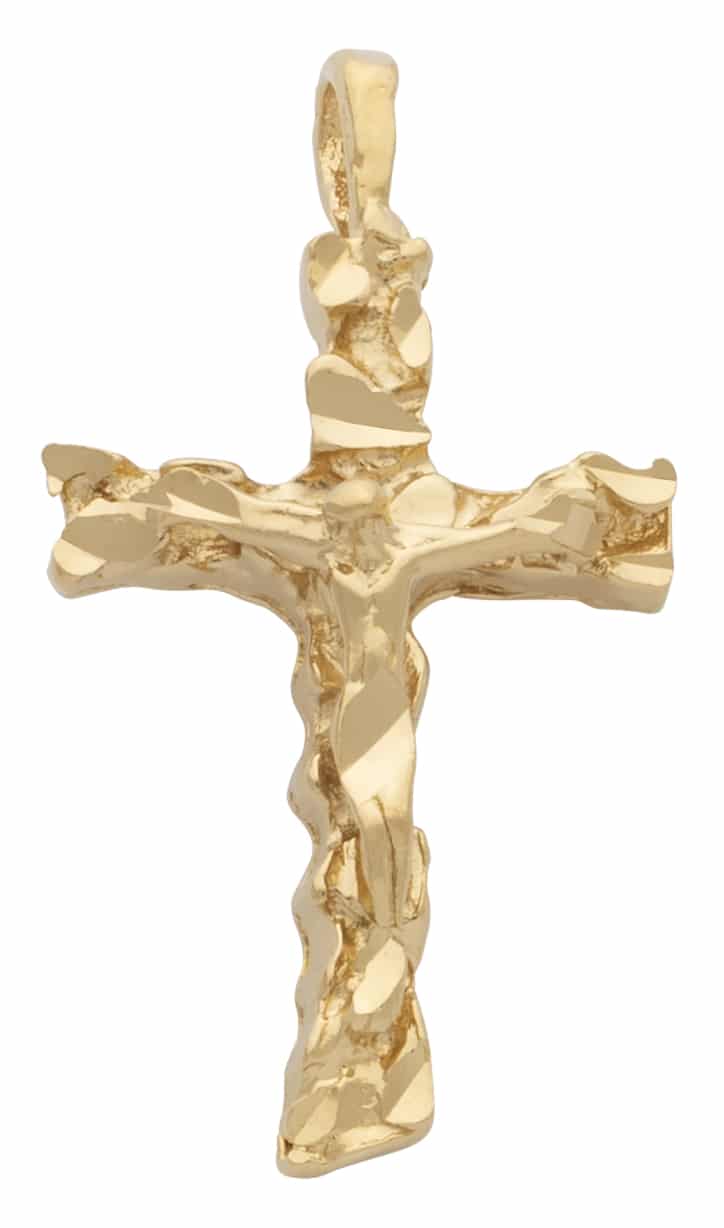 R-038 | Christ on Nugget Cross Charm