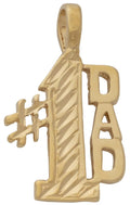 W-068 | #1 Dad Diamond Cut Charm