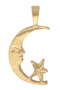 AF-028 | Crescent Moon and Star Charm Large