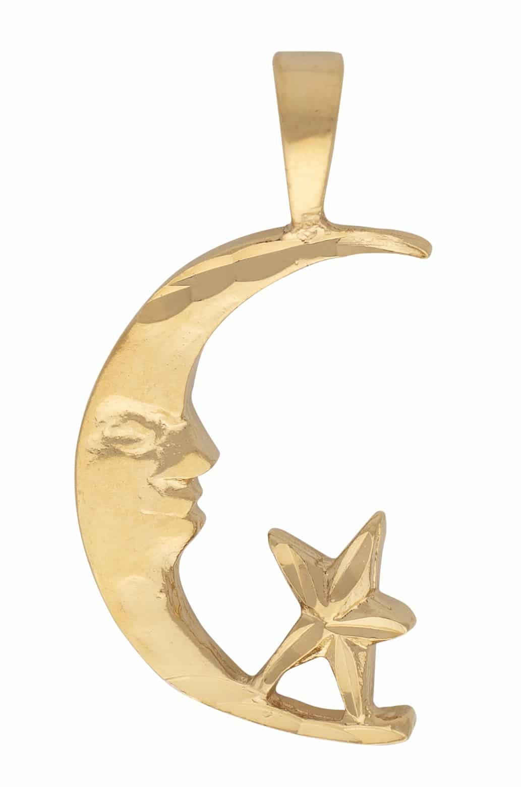 AF-028 | Crescent Moon and Star Charm Large