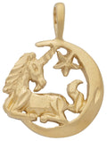 U-004 | Unicorn with Moon & Star Charm