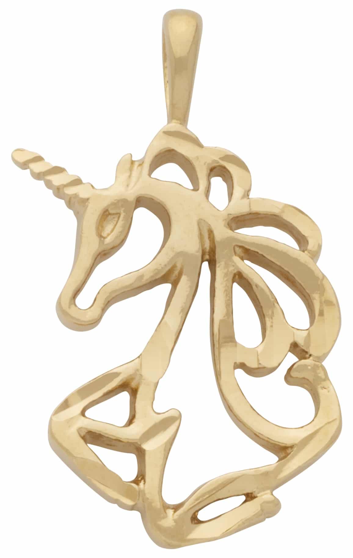 U-010 | Unicorn Head Outline Charm