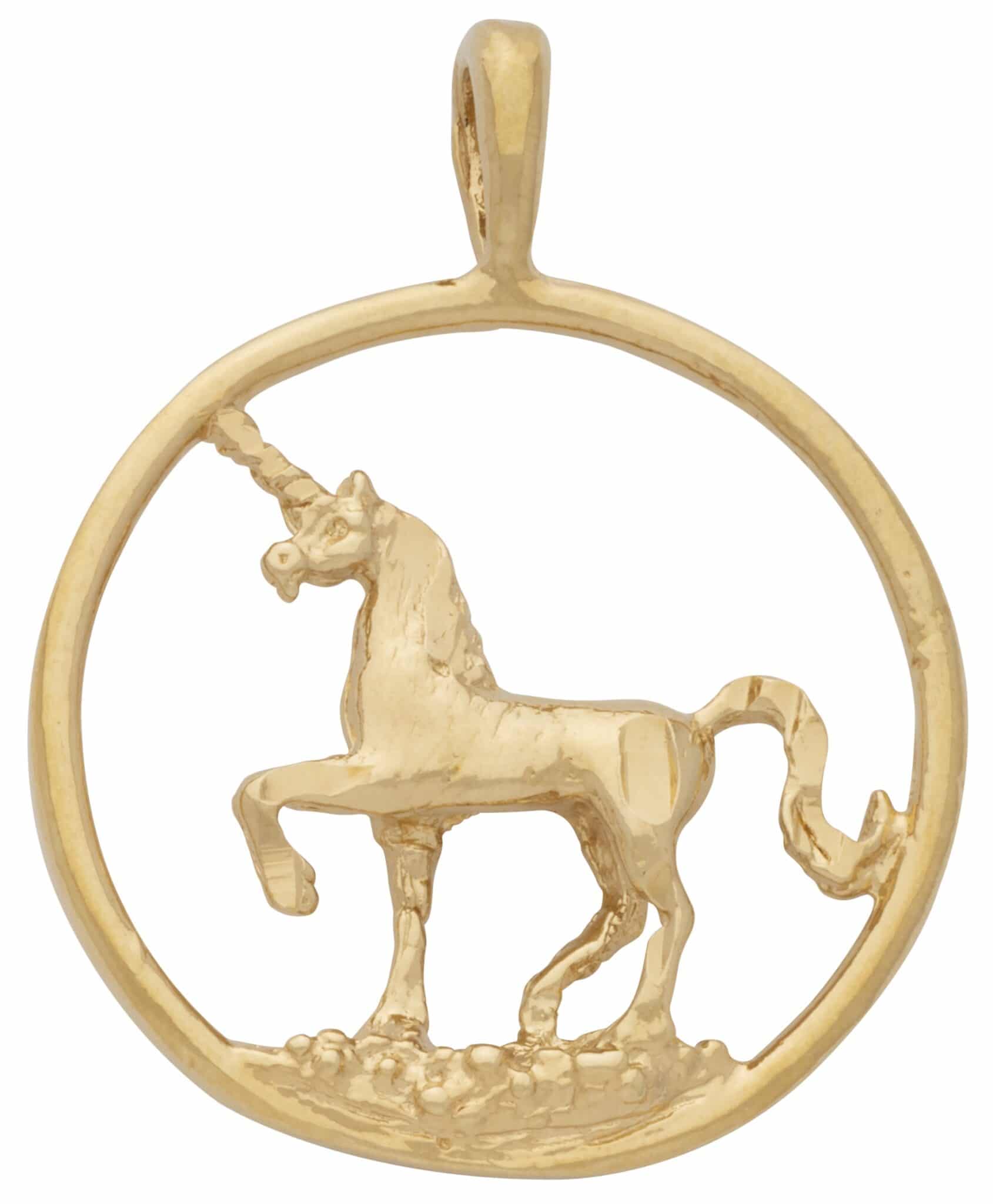 U-016 | Prancing Unicorn Circular Charm