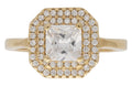LR-181 | Ladies Ring CZ/Clear Rectangle Center Stone