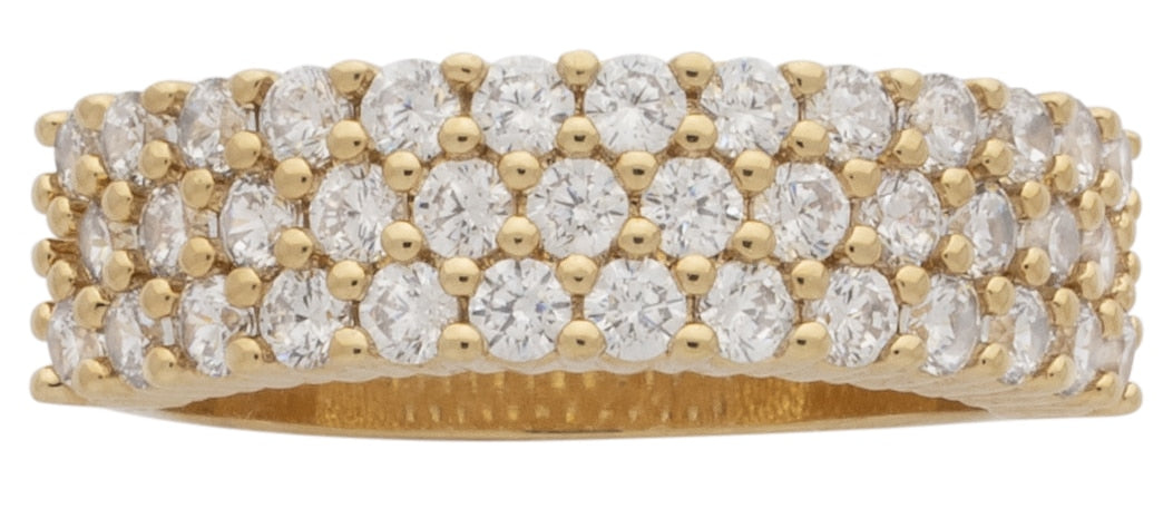 LR-201 | Ladies Ring 3 Rows of CZ”s