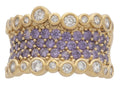 LR-210 | Ladies Ring CZ/Purple Stones