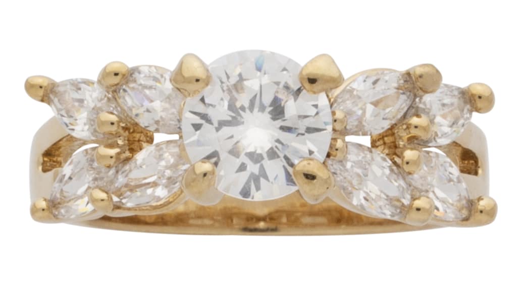 LR-212 | Ladies Ring CZ/Round Center Stone