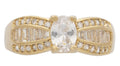 LR-214 | Ladies Ring CZ/Oval Center Stone