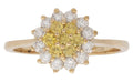 LR-216 | Ladies Ring CZ/Yellow Center Stones