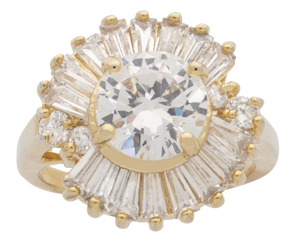LR-231 | Ladies Ring CZ/Round Center Stone