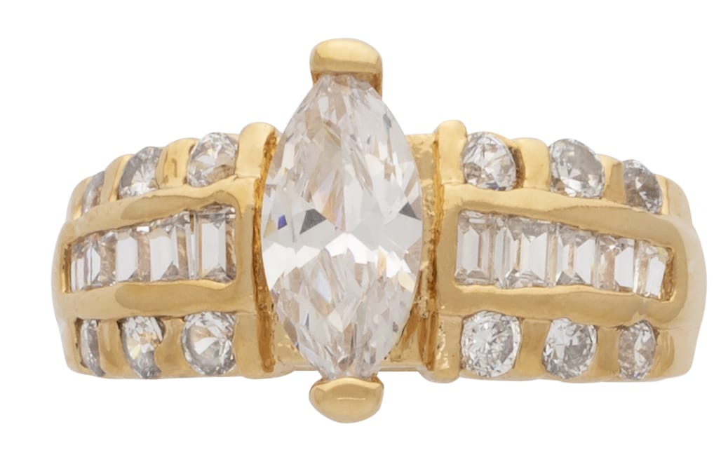 LR-132 | Ladies Ring CZ Marquise Stone