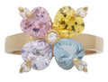 LR-143 | Ladies Pink/Yellow/Light Purple/Blue Ring