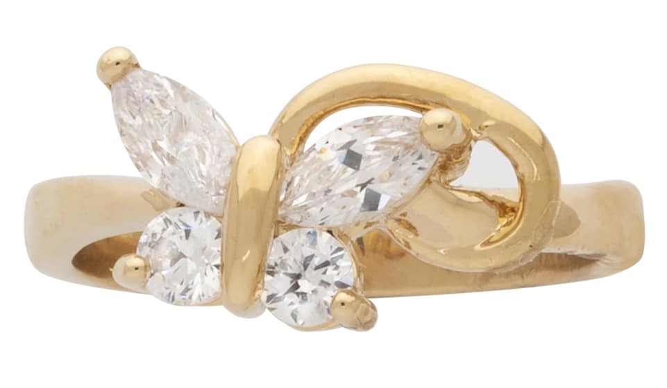LR-147 | Ladies CZ Butterfly Ring