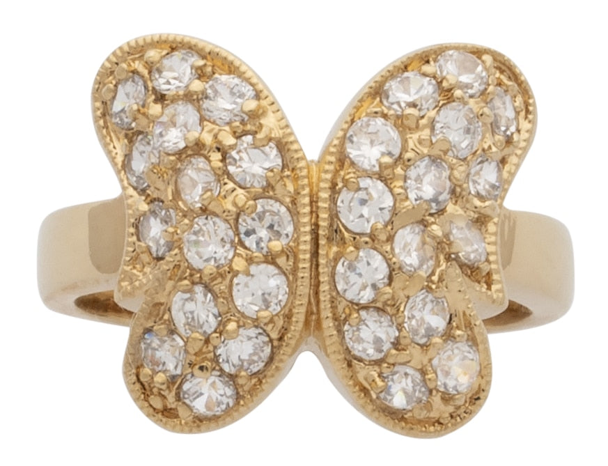 LR-148 | Ladies Ring CZ Butterfly