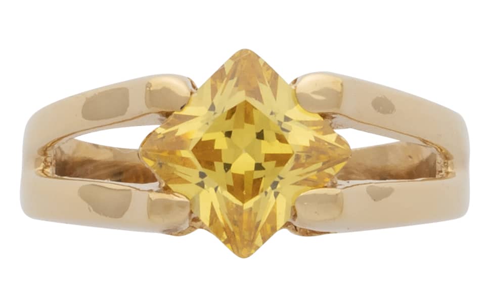 LR-159 | Ladies Ring Yellow Rectangle