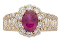 LR-169 | Ladies Ring CZ/Oval Pink Stone