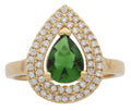 LR-177 | Ladies Ring CZ/Emerald Pear Shaped Stone
