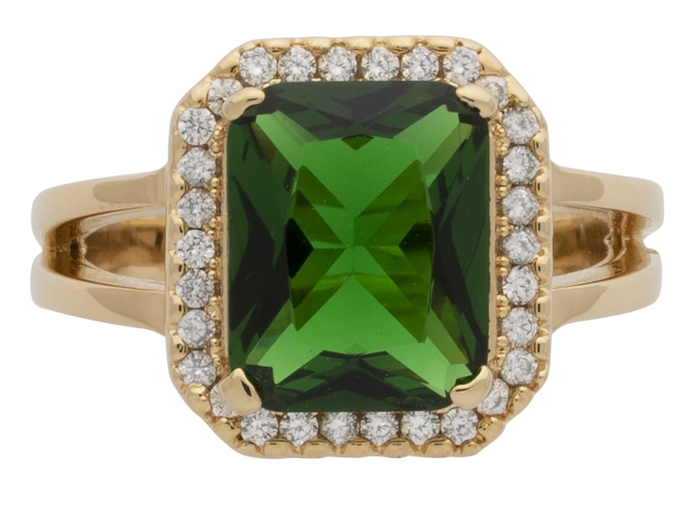 LR-179 | Ladies Ring CZ/Emerald Square Stone