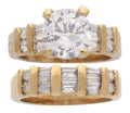 LR-083 | Ladies Ring 2 Piece CZ Wedding Set