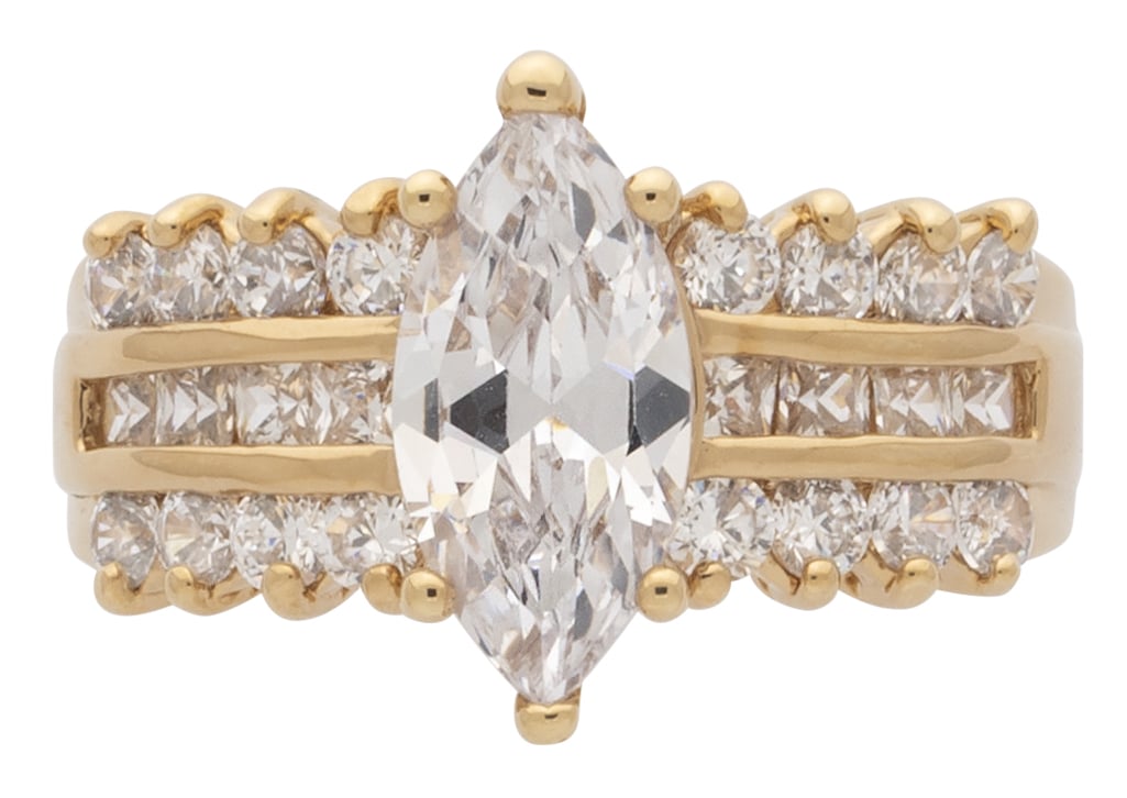 LR-089 | Ladies Ring CZ Marquise Stone