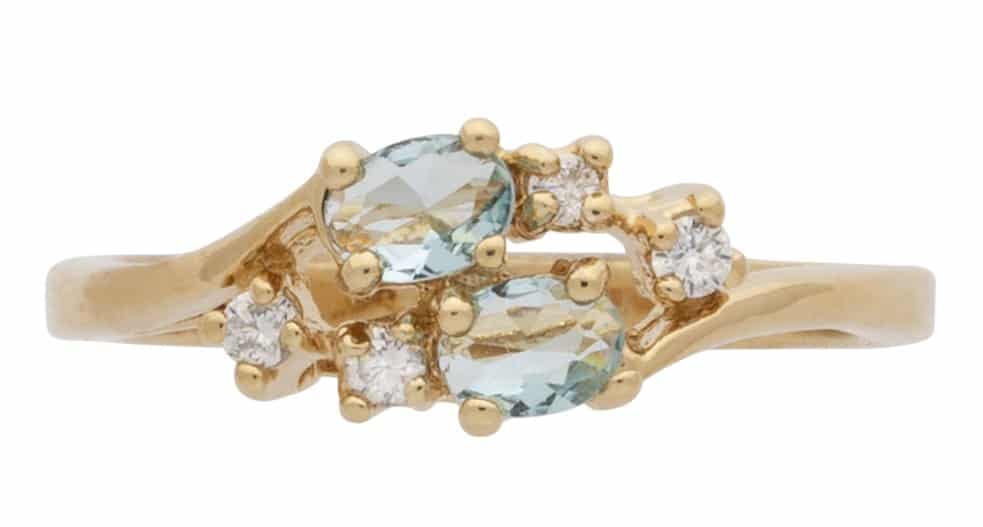 BSR-003 | Birthstone Ring March/Aquamarine