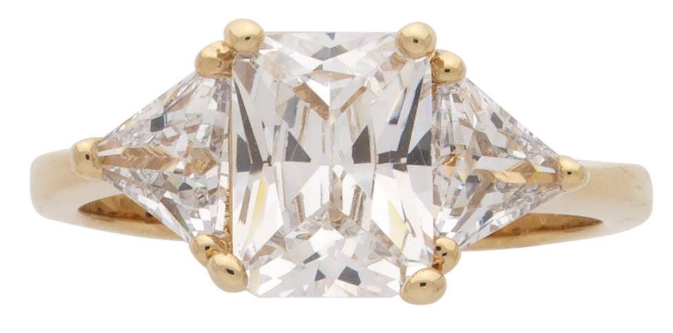 BSR-024 | April Square Birthstone Ladies Ring