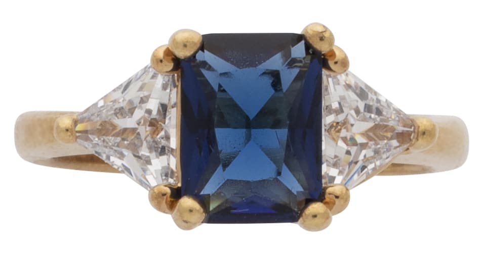 BSR-029 | September Square Birthstone Ladies Ring
