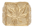 MN-016 | Mens Ring Hemp Leaf